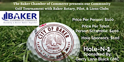 Baker Community Charity Golf Tournament primary image