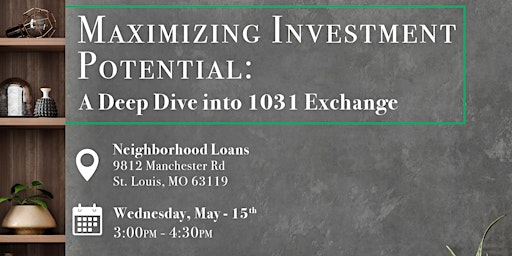 Imagem principal do evento A Deep Dive into 1031 Exchange with Greg Schowe of Asset Preservation Inc.