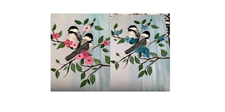 Love Birds of Spring Canvas Painting