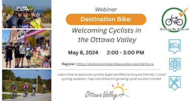 Imagen principal de Webinar: Destination Bike - Welcoming Cyclists in the Ottawa Valley