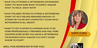 Hauptbild für NETWORKING PRACTICE WORKSHOP:  Achieve Networking Success in Real Time!