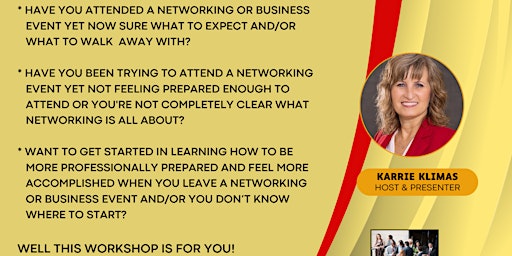 Hauptbild für NETWORKING PRACTICE WORKSHOP:  Achieve Networking Success in Real Time!