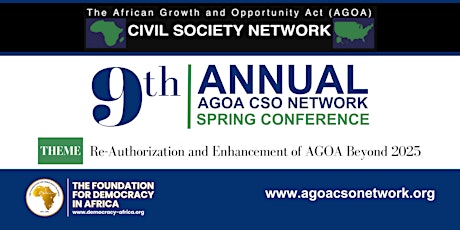 9th Annual AGOA Civil Society Organization (CSO) Spring Conference