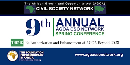 Hauptbild für 9th Annual AGOA Civil Society Organization (CSO) Spring Conference