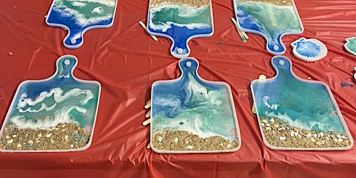 Resin Serving Board Workshop  - ocean vibe primary image