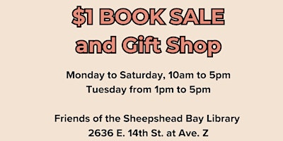 Imagem principal de $1 Book Sale and Gift Shop - Every Purchase Supports our Library