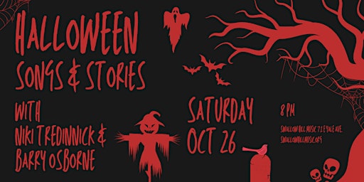 Primaire afbeelding van Halloween Songs & Stories with Niki Tredinnick and Barry Osborne