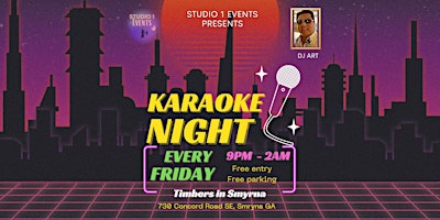 Imagem principal do evento Friday Night Karaoke @ Timbers Smyrna