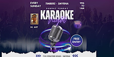 Primaire afbeelding van Sunday Funday Karaoke Night @ Timbers in Smyrna