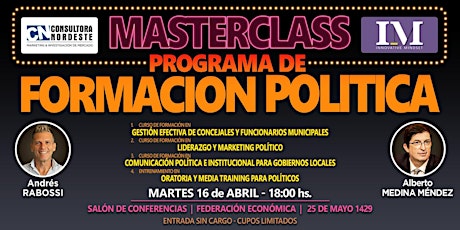 MASTERCLASS - PROGRAMA DE FORMACIÓN POLITICA