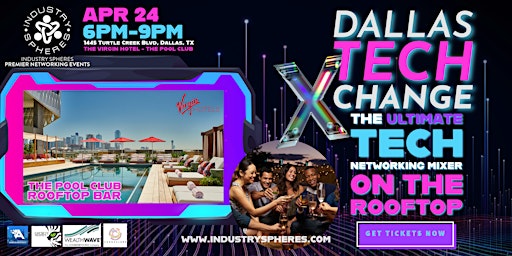 Imagem principal do evento Dallas TechXChange - The Ultimate Tech Networking Mixer On The Rooftop
