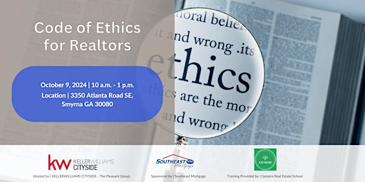 Imagem principal do evento Code of Ethics for Realtors