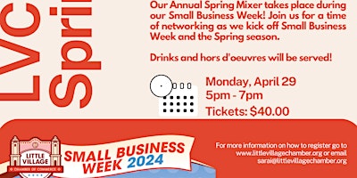 Image principale de 2024 Little Village Chamber of Commerce Spring Mixer