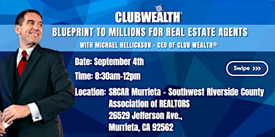 Imagen principal de Blueprint to Millions for Real Estate Agents | Murrieta, CA