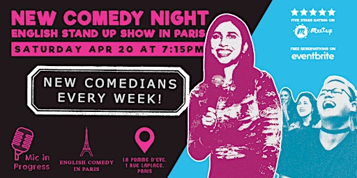 Primaire afbeelding van New Comedy Night | English Stand-Up Show in Paris