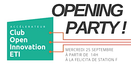 Image principale de Opening Party! Accélérateur Club  Open Innovation ETI