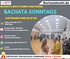 Bachata Bootcamp in Köln, Bachata lernen Sonntags, free Parking primary image