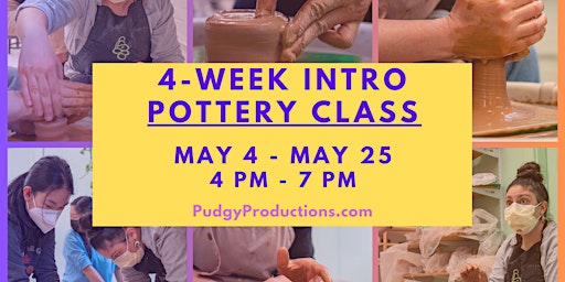 Primaire afbeelding van 4-Week Pottery Class! (Wheel Throwing)