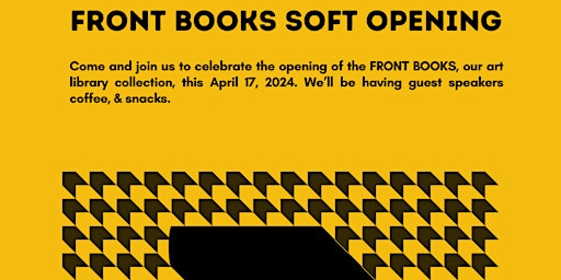 Imagen principal de The FRONT Books Soft Opening