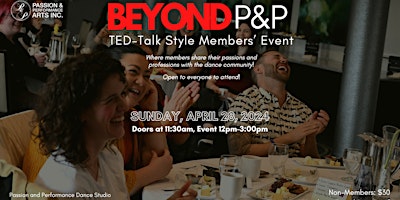 Beyond P&P: TED-Talk Style Members' Event primary image