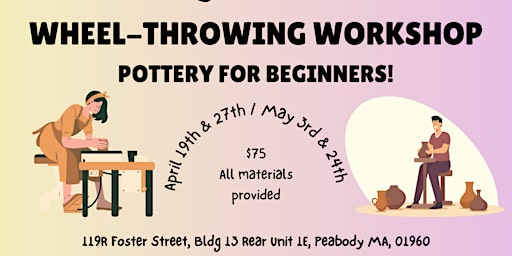 Wheel Throwing Pottery Workshop! primary image
