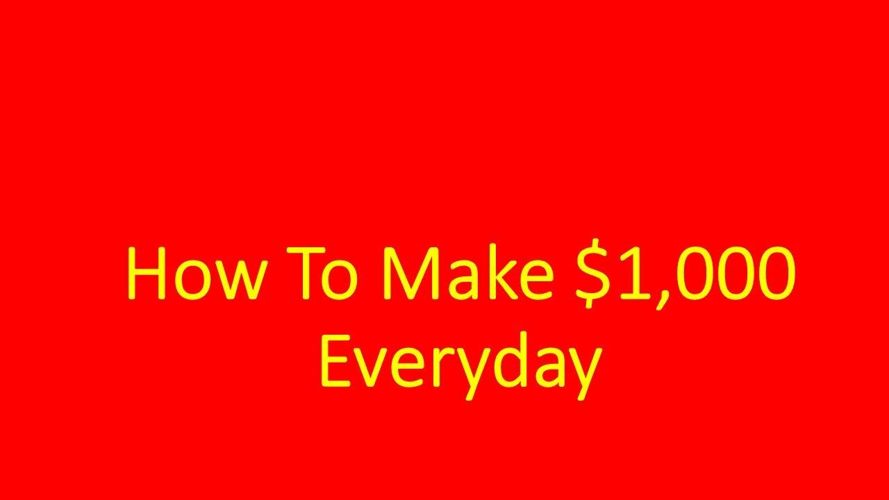 How To Generate $1,000 Pay Days Selling Other People's Stuff