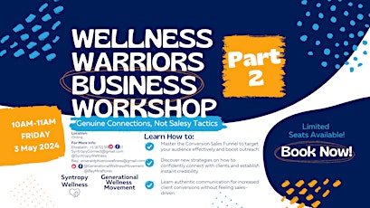 Wellness Warriors Workshop [Online] - Part 2