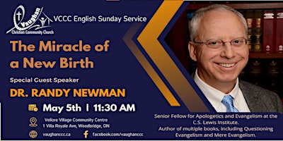 Imagem principal do evento Dr. Randy Newman - The Miracle of a New Birth