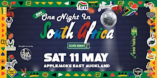 Primaire afbeelding van One Night in South Africa  East Auckland @ Applejacks 2024