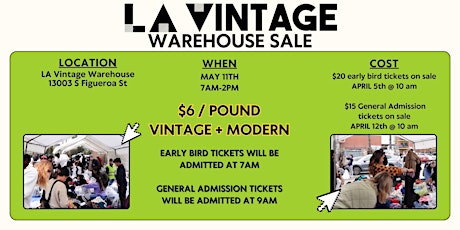 LA VINTAGE WAREHOUSE SALE