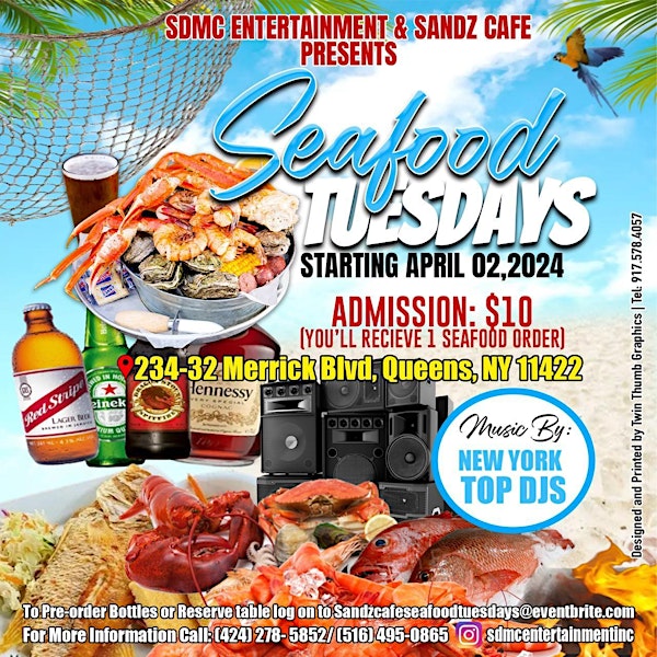 Sandz Cafe Seafood Tuesdays
