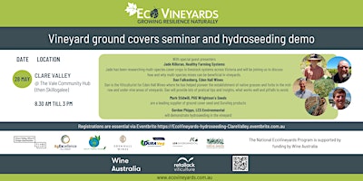 Primaire afbeelding van Clare Valley EcoVineyards ground covers seminar and hydroseeding demo