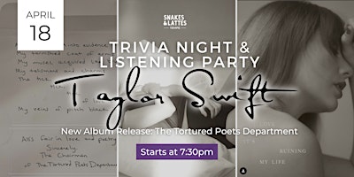 Taylor Swift Trivia and New Album Listening Party - Tempe (AZ)  primärbild