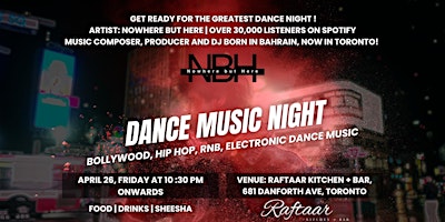 Primaire afbeelding van Bollywood, Hip Hop and Electronic Dance Music DJ Night :10 PM to 2 AM