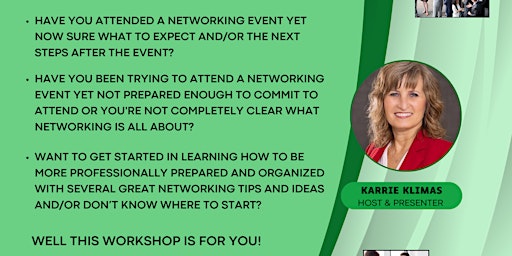 Image principale de NETWORKING SKILLS VIRTUAL WORKSHOP:  Create More Connections/Opportunities!