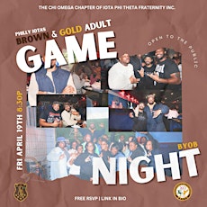 Brown and Gold Adult Game Night