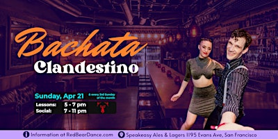 Imagem principal do evento Bachata Clandestino - class and social dancing
