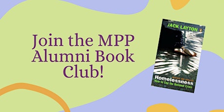 MPP Alumni Book Club: Homelessness by Jack Layton