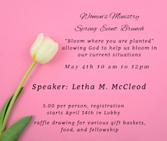 Hauptbild für Gateway Church womens ministry brunch: Bloom where you are planted