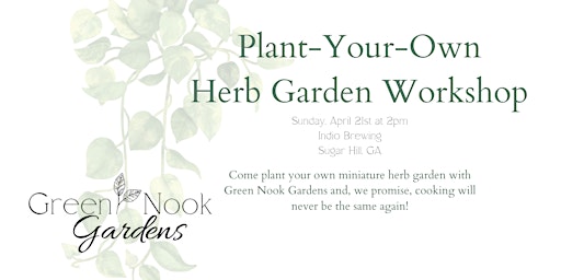 Imagem principal do evento Herb Garden Workshop with Green Nook Gardens