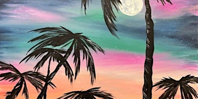 Immagine principale di Palm Tree Sunrise - Paint and Sip by Classpop!™ 