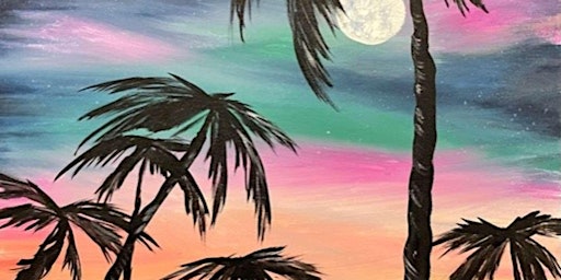 Imagen principal de Palm Tree Sunrise - Paint and Sip by Classpop!™