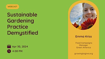 Hauptbild für Sustainable Gardening Practice Demystified