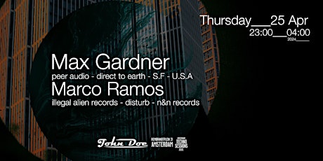 Amsterdam Techno Sessions w/ Max Gardner (Peer Audio - Direct To Earth) San Francisco - U.S.A