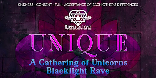 Unique 2024 - A Gathering of Unicorns Blacklight Rave primary image