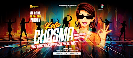 KALA CHASMA - LONG WEEKEND ROOFTOP BOLLYWOOD PARTY IN DARWIN primary image