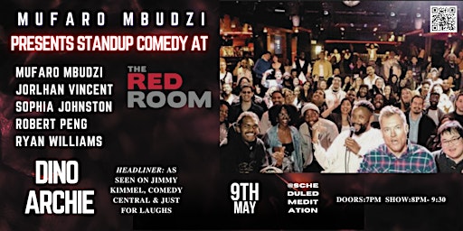 Primaire afbeelding van MUFARO MBUDZI PRESENTS STANDUP COMEDY AT THE RED ROOM