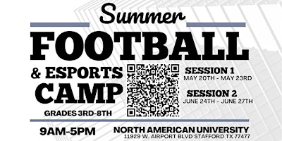 Hauptbild für North American University Football Summer Camp 2024 (3rd-8th)