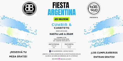 Imagen principal de Fiesta Argentina en Valencia | Cumbia & Cuarteto