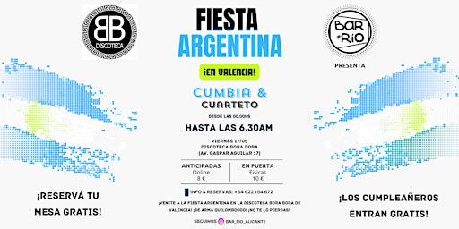 Imagem principal do evento Fiesta Argentina en Valencia | Cumbia & Cuarteto